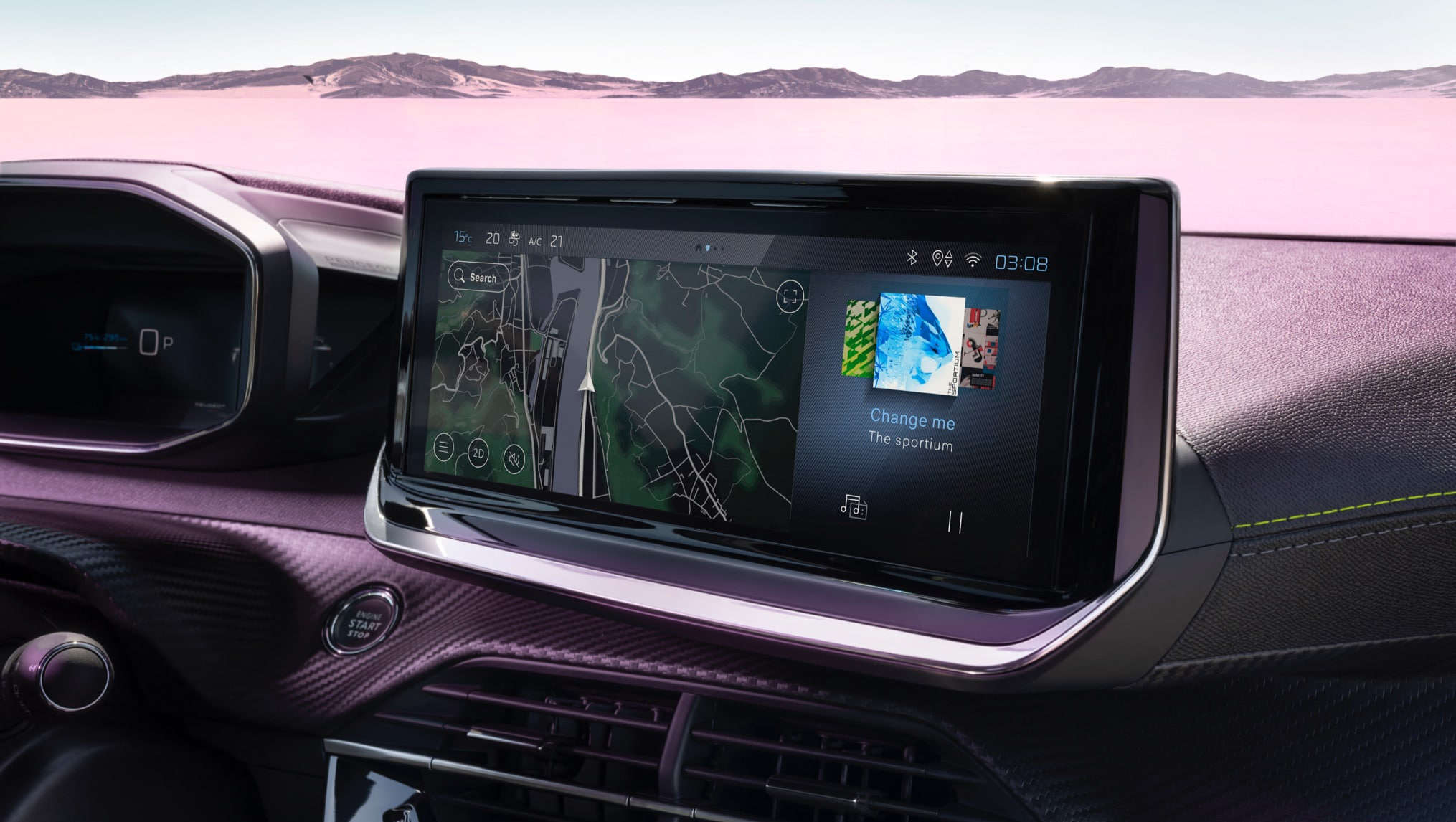 Салон Peugeot 2008, інформаційно-розважельна система